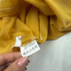 Yellow mesh tube top (XS)