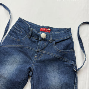Navy blue  low rise baggy denim pants (XS)