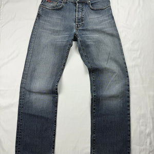 Blue denim low waist baggy pants (M)