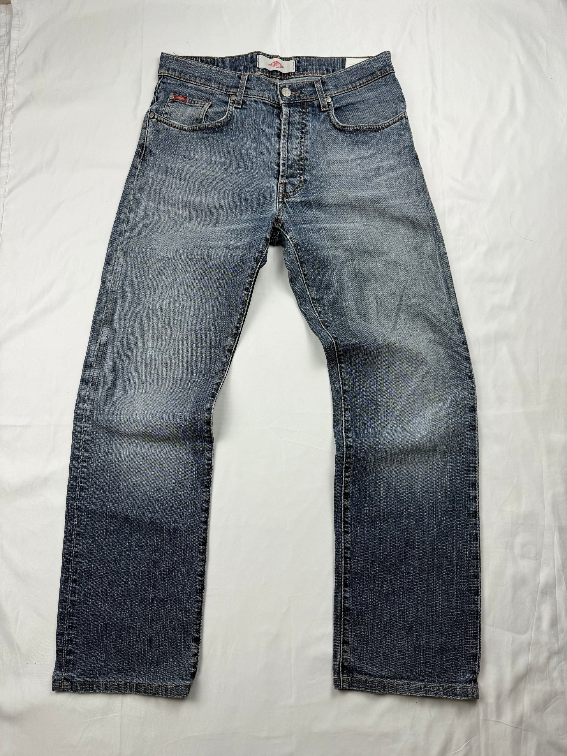 Blue denim low waist baggy pants (M)