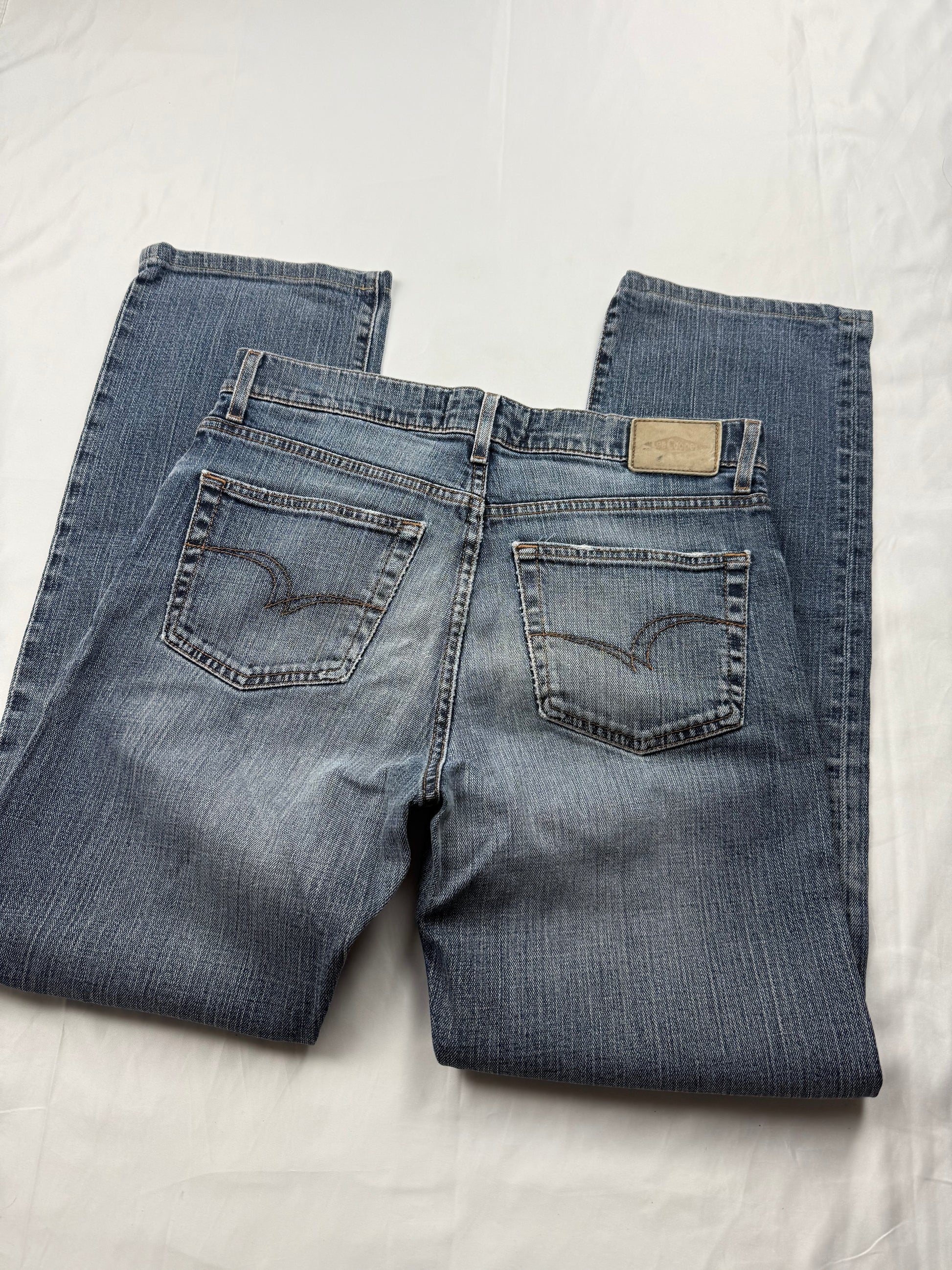 Blue denim low waist baggy pants (M)