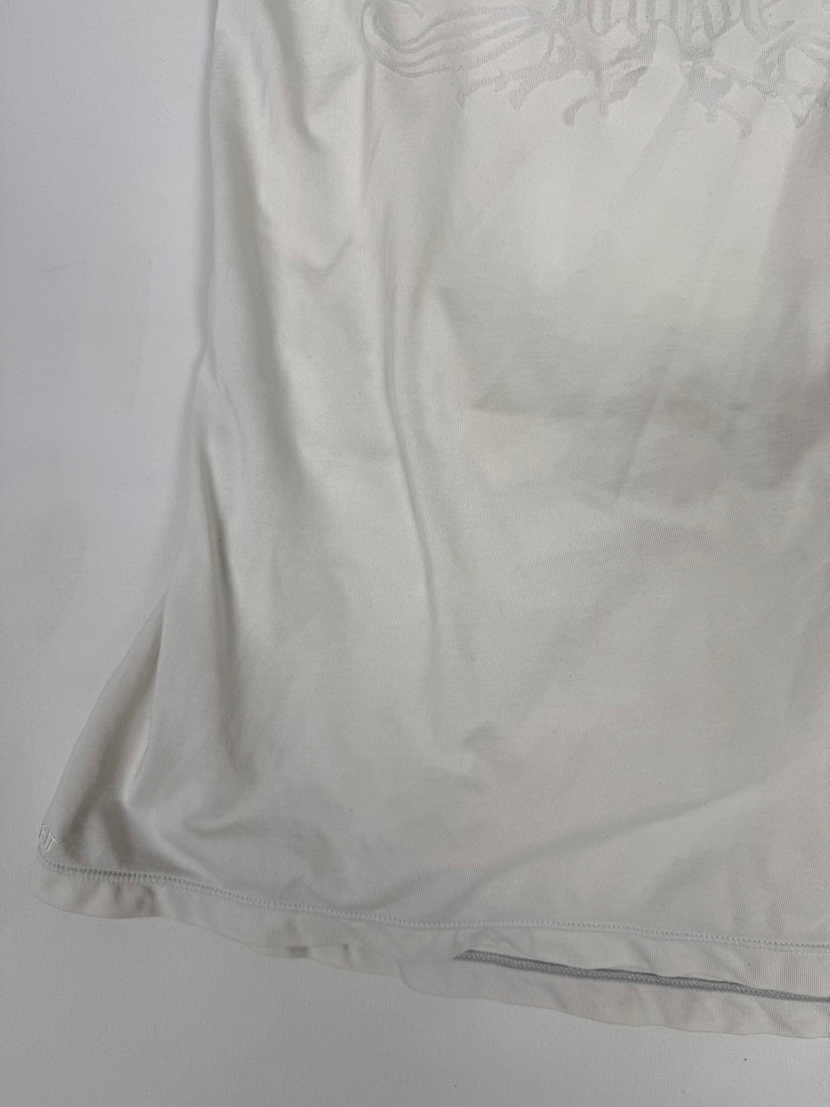 White & green backless tie up top (M)