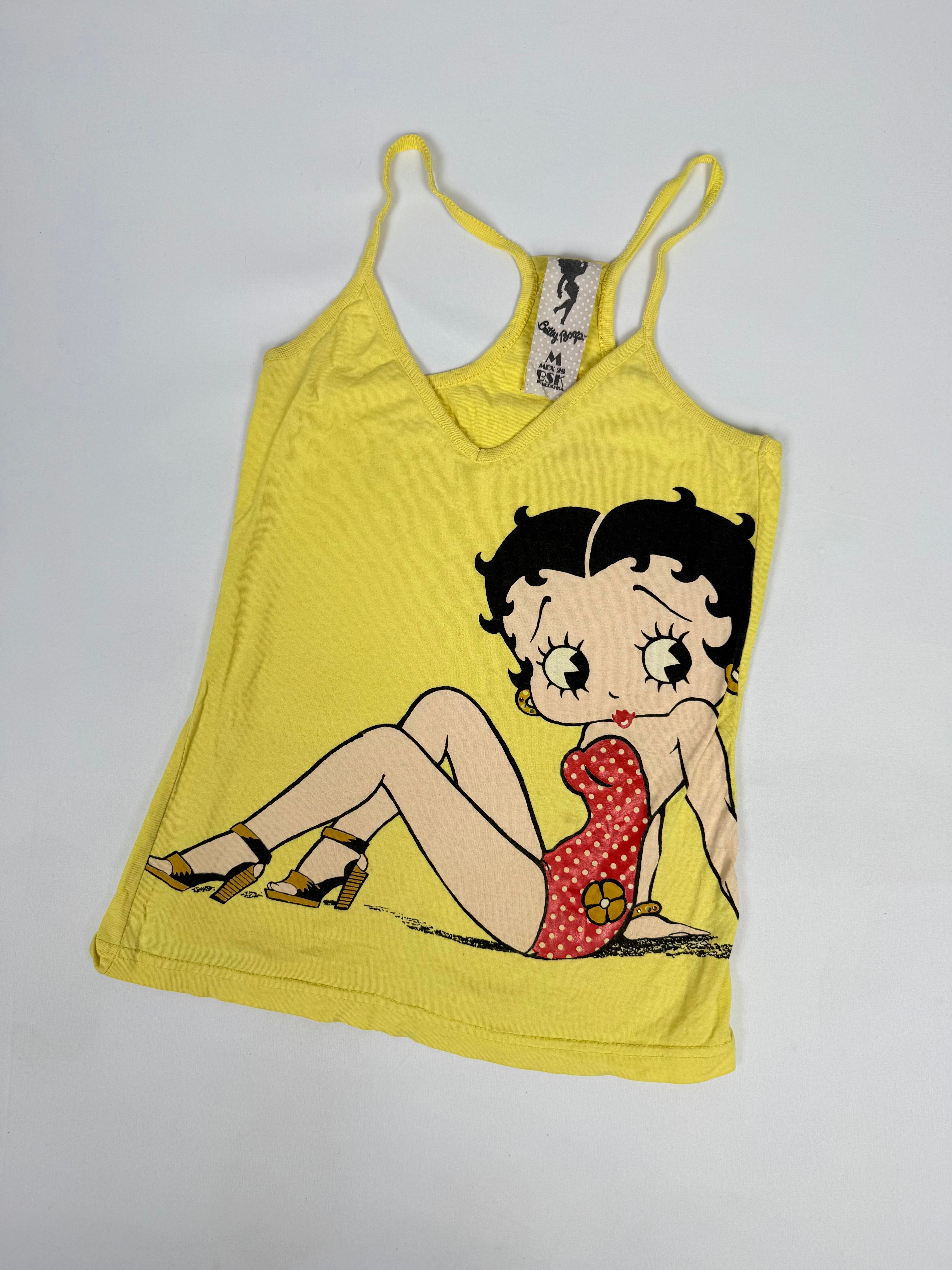 Yellow graphic cotton top (M)