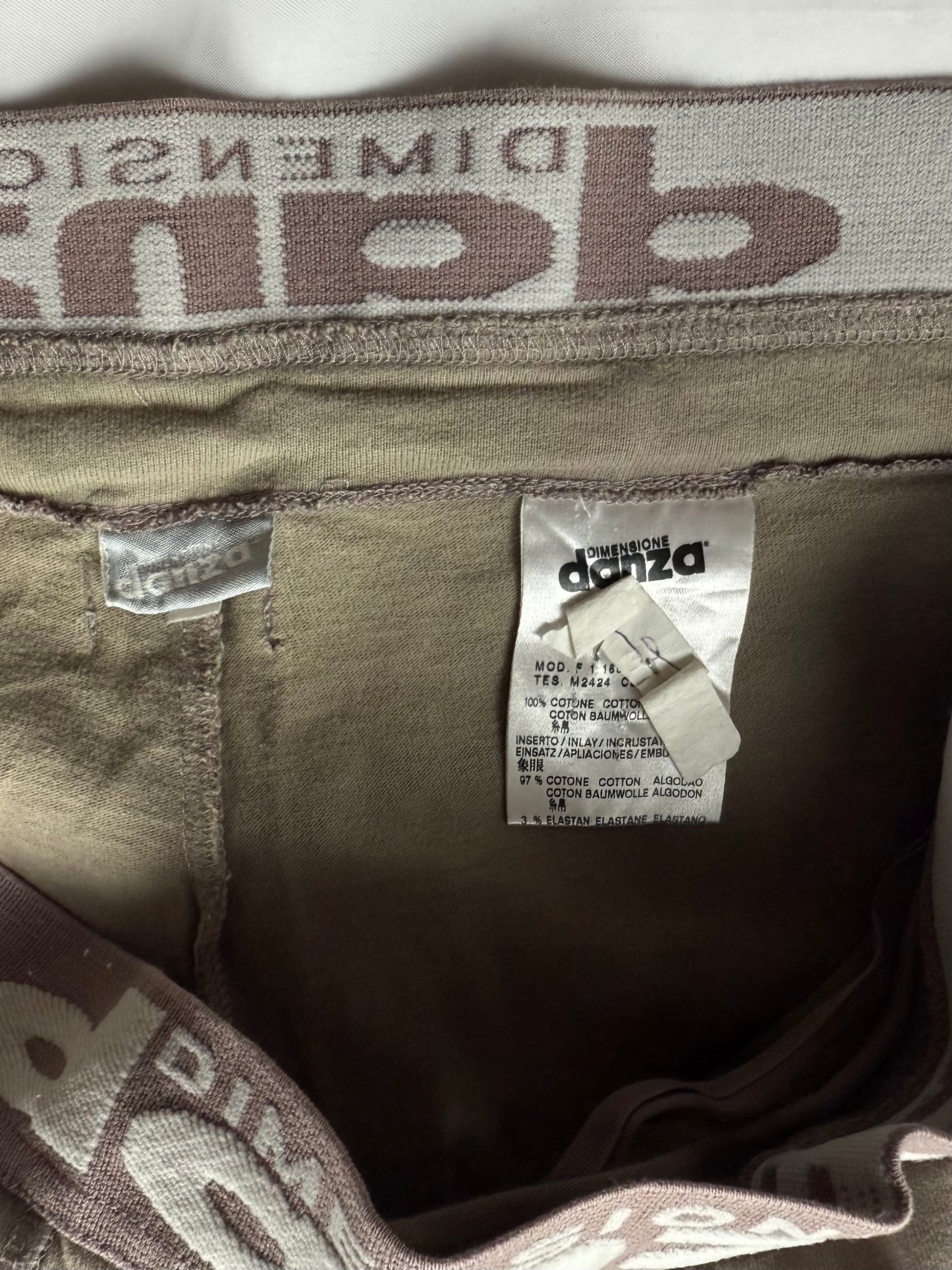 Khaki low rise baggy joggers cargo pants (XL)