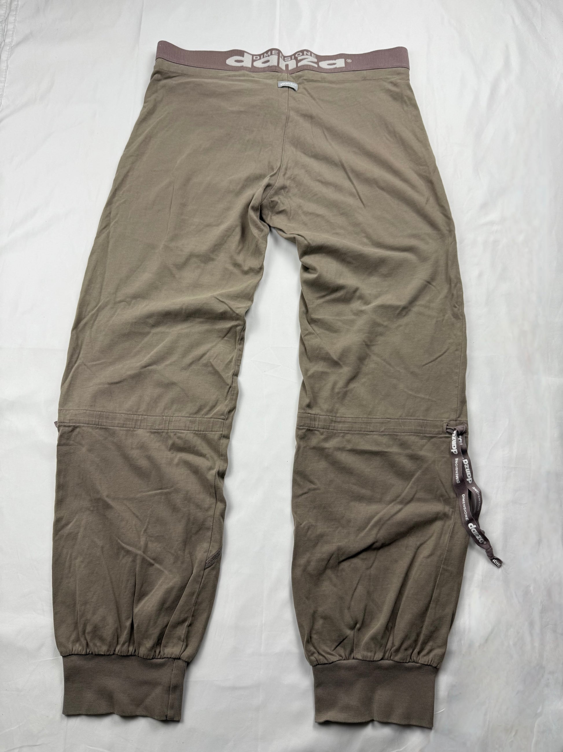 Khaki low rise baggy joggers cargo pants (XL)