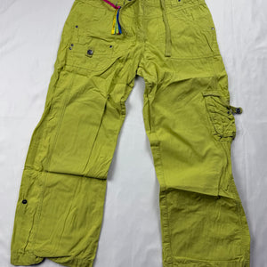 Green 100% cotton cargo low rise capri pants (S)