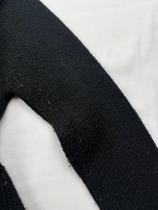 Black hooded zip up cardigan jumper (M/L)