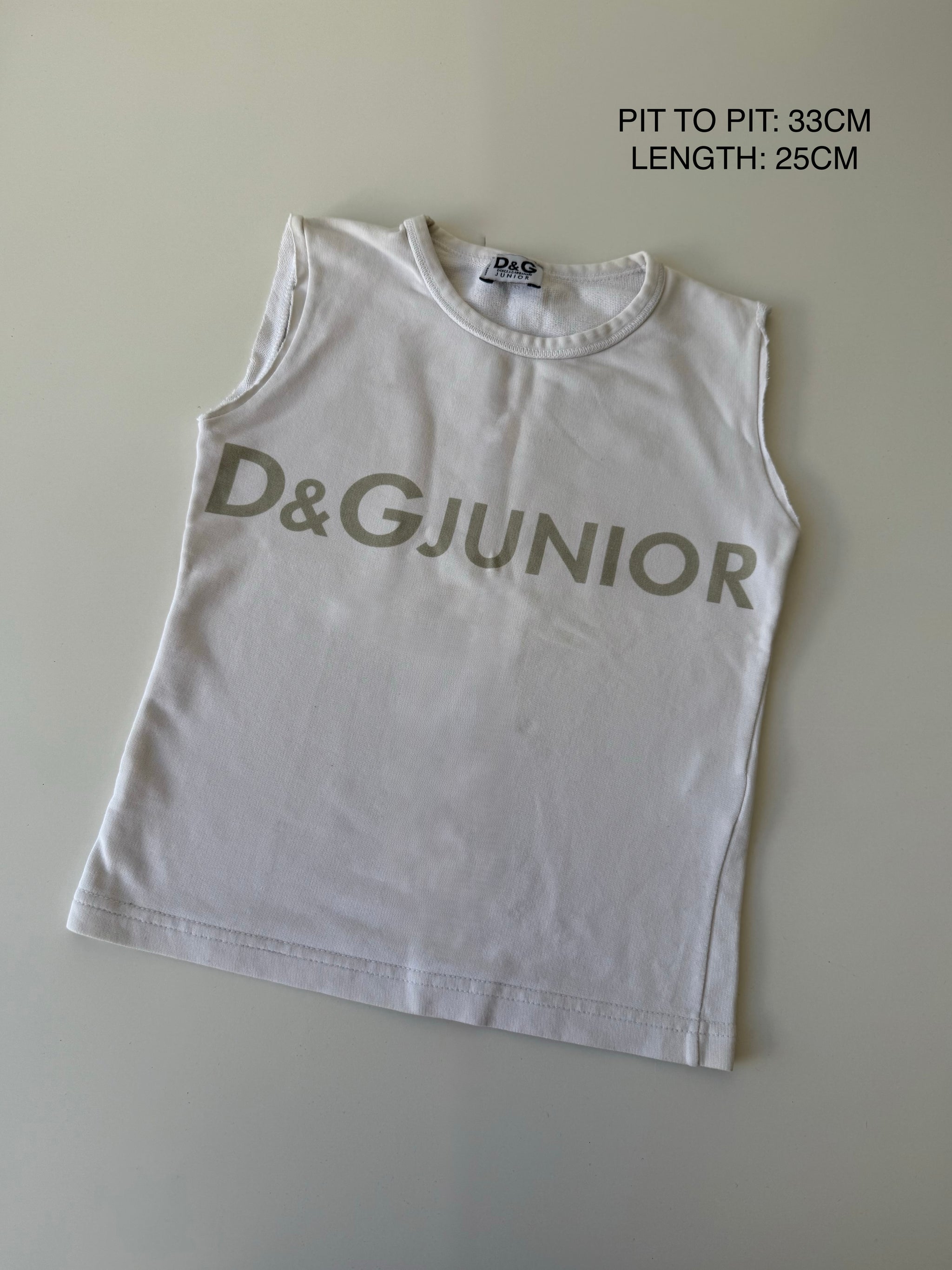 White 100% cotton logo top (XS)