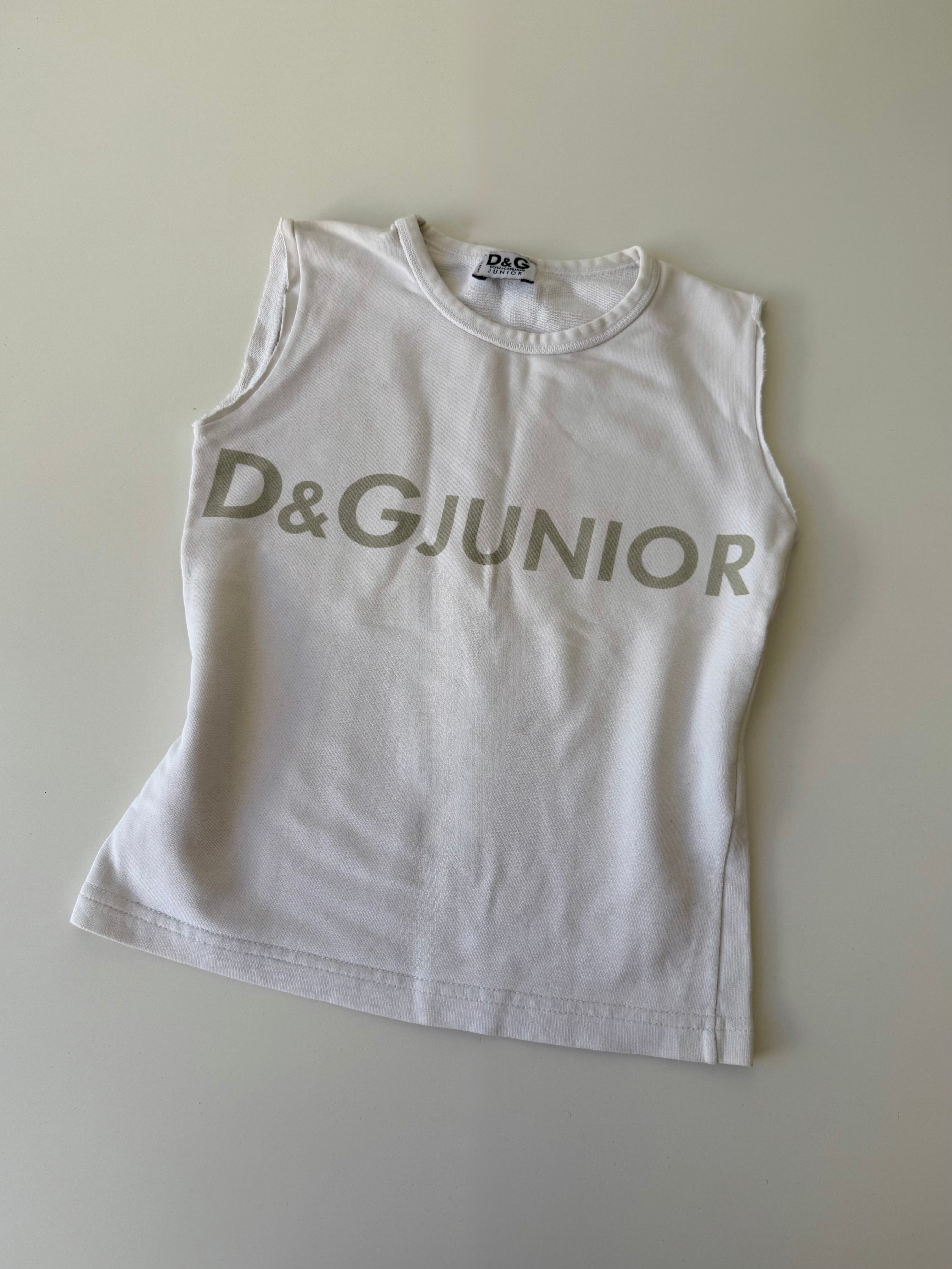White 100% cotton logo top (XS)