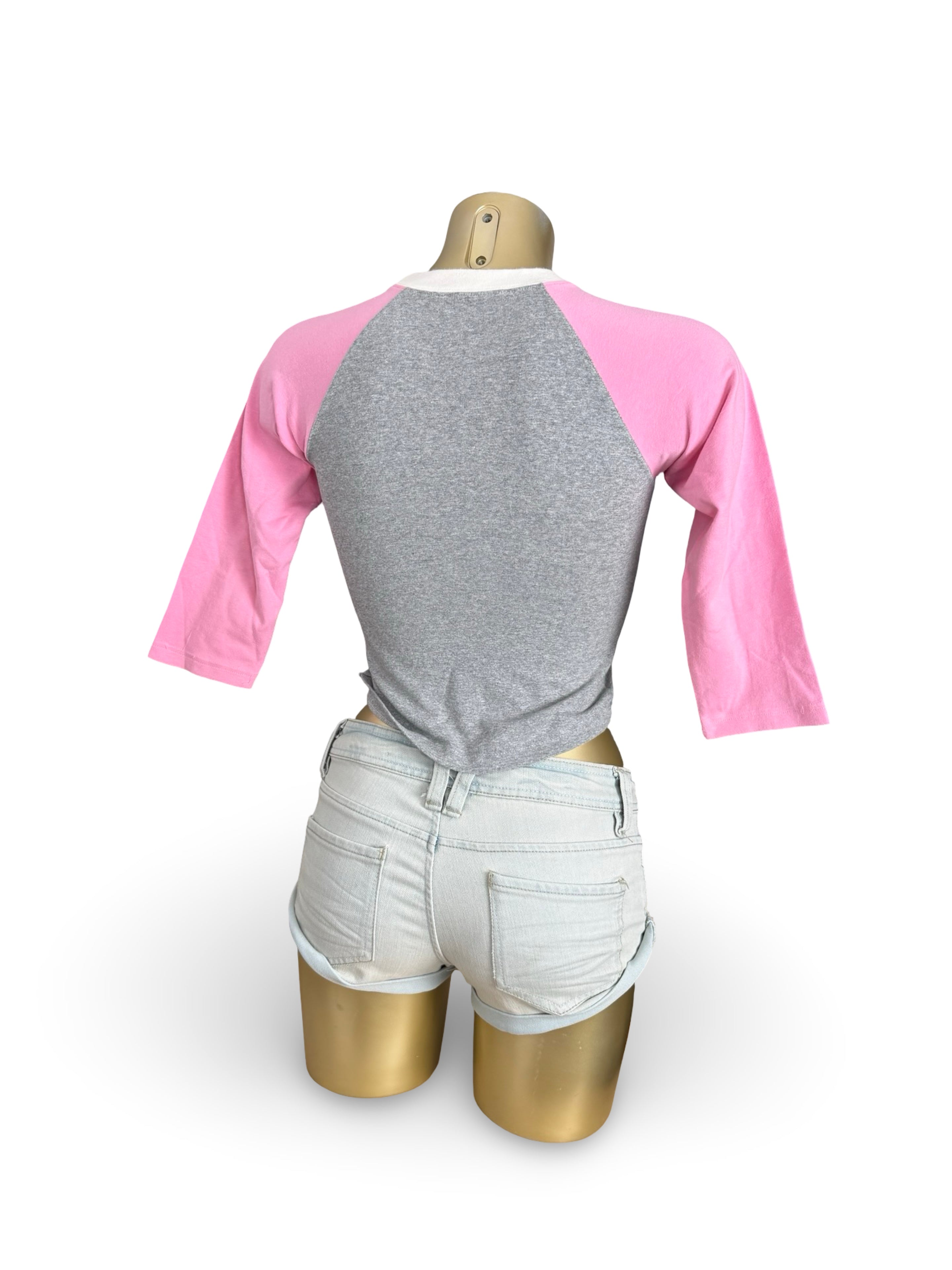 Bicolor pink long sleeves top (XS)