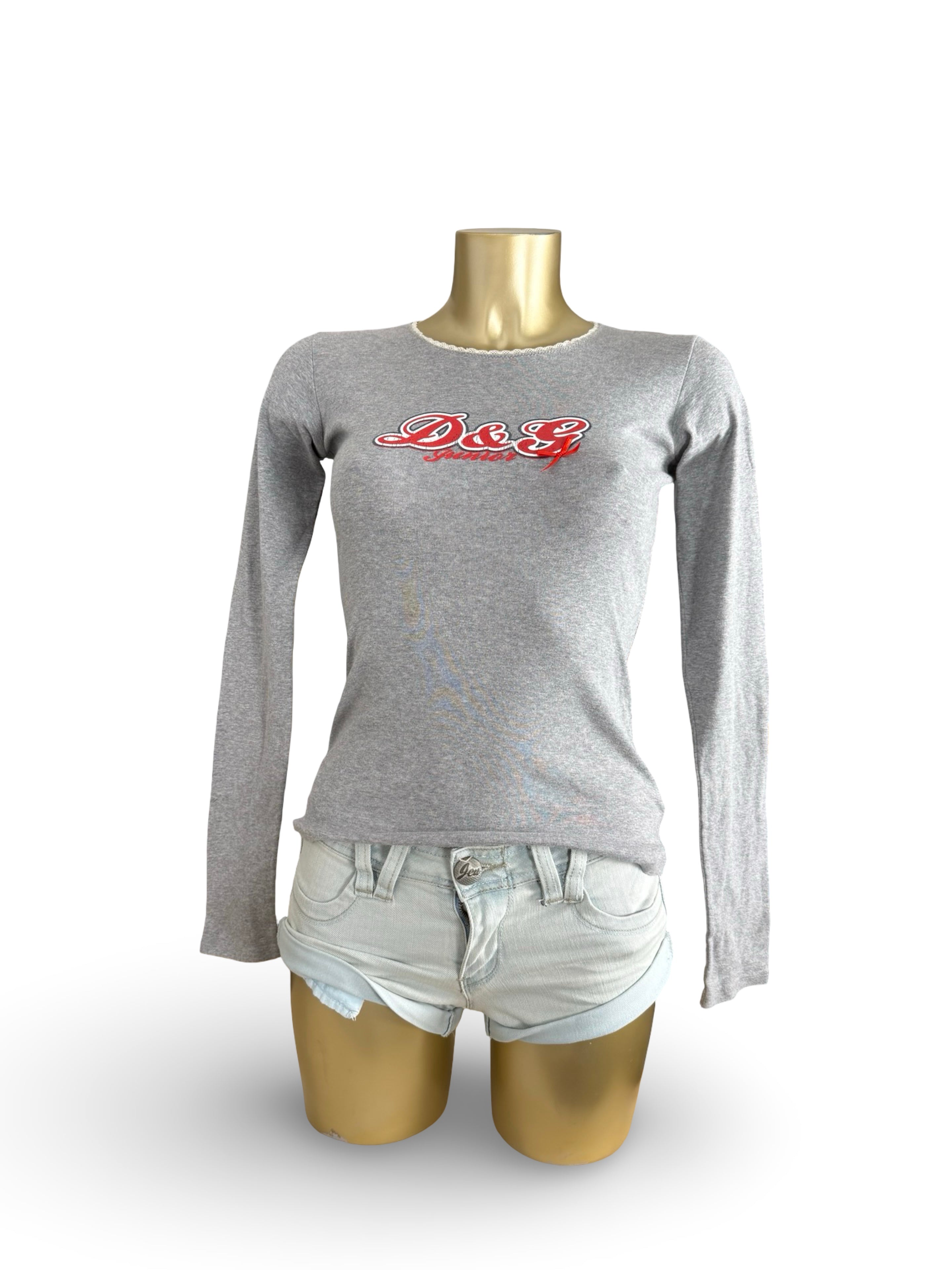 Grey cotton capri leggings pants + top set (M)