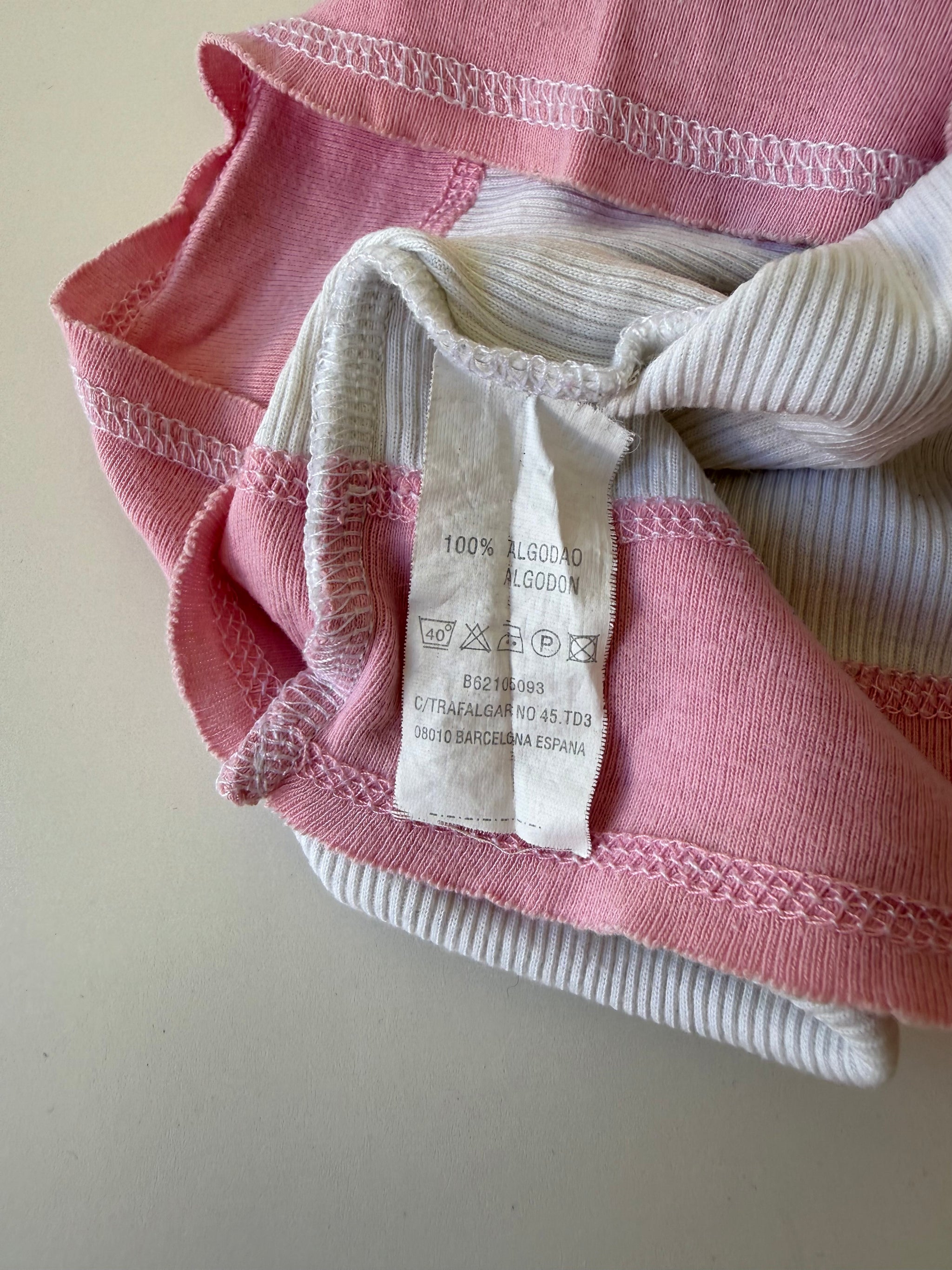 White 100% cotton double top (S)