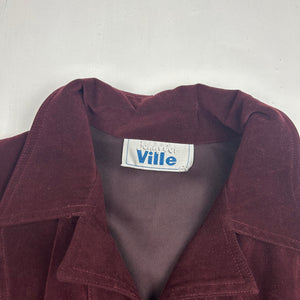 Purple velvet office blazer jacket (M)