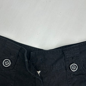 Black 100% cotton low rise mini short (S)