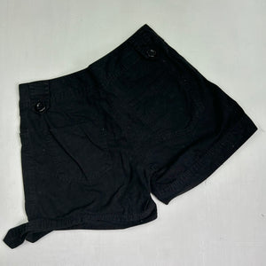 Black 100% cotton low rise mini short (S)