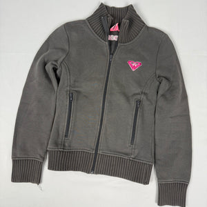 Grey zip up 100% cotton sweatshirt (S)