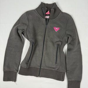Grey zip up 100% cotton sweatshirt (S)
