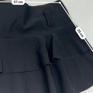 Black pleated office low rise mini skirt (S/M)