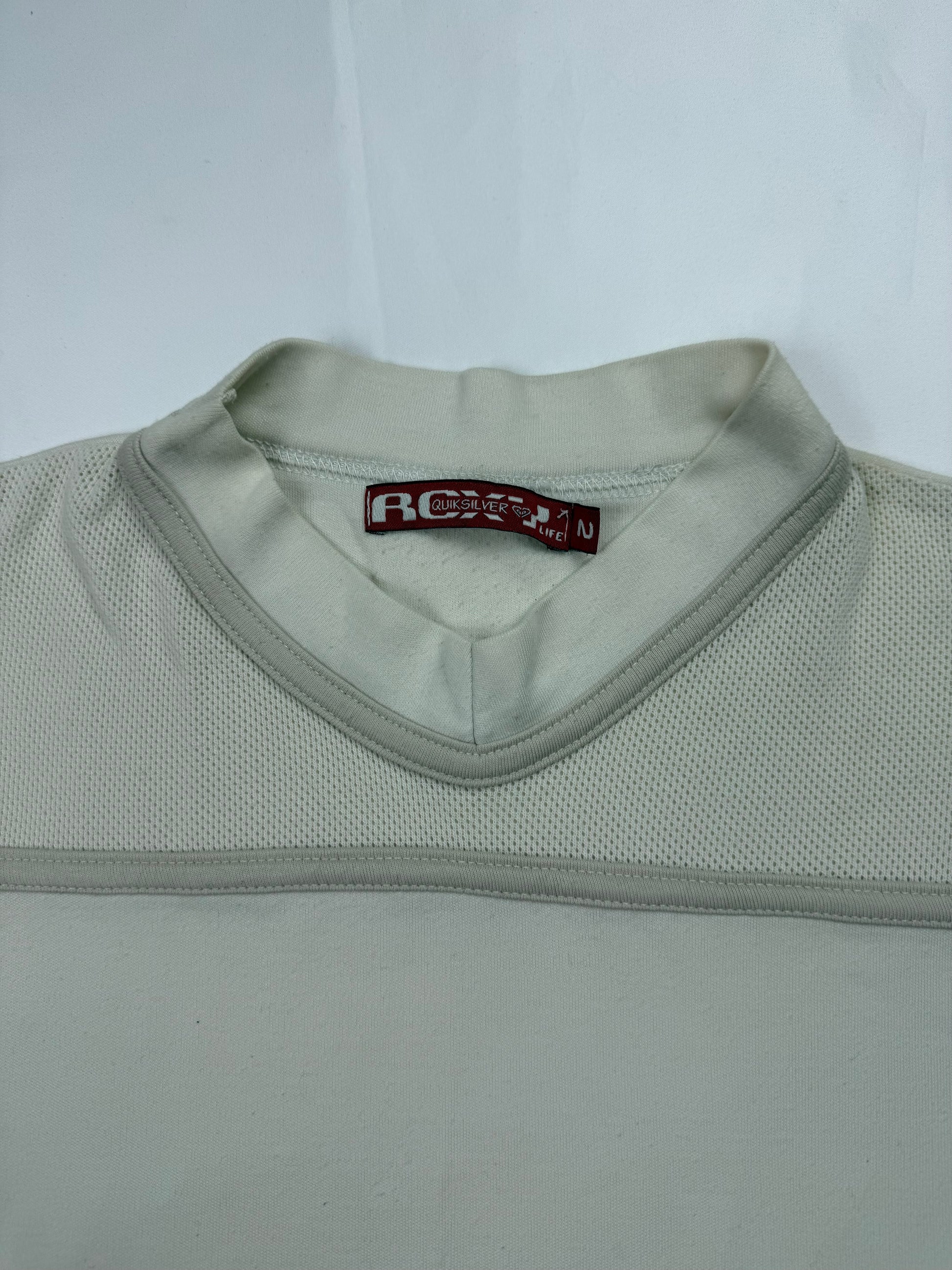 Cream white tight fit tee (S)