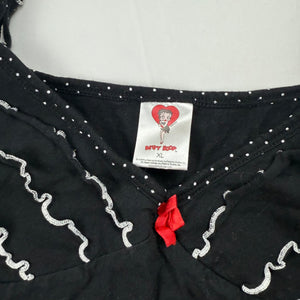 Black cotton logo cami top (XL)
