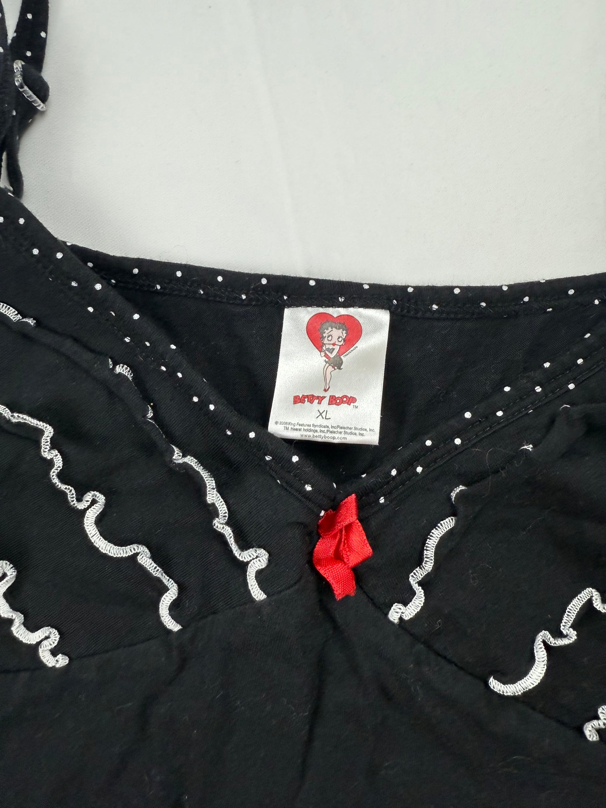 Black cotton logo cami top (XL)