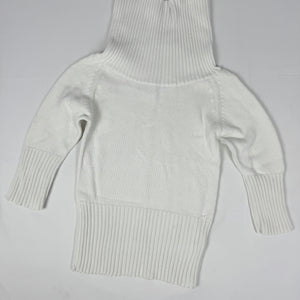 White 100% cotton turtleneck jumper (XS)