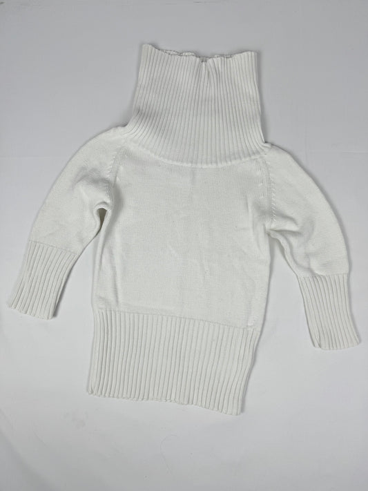 White 100% cotton turtleneck jumper (XS)