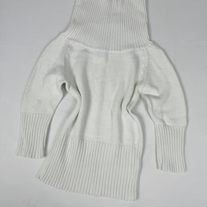 White 100% cotton turtleneck jumper (XS)
