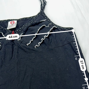 Black cotton logo cami top (XL)