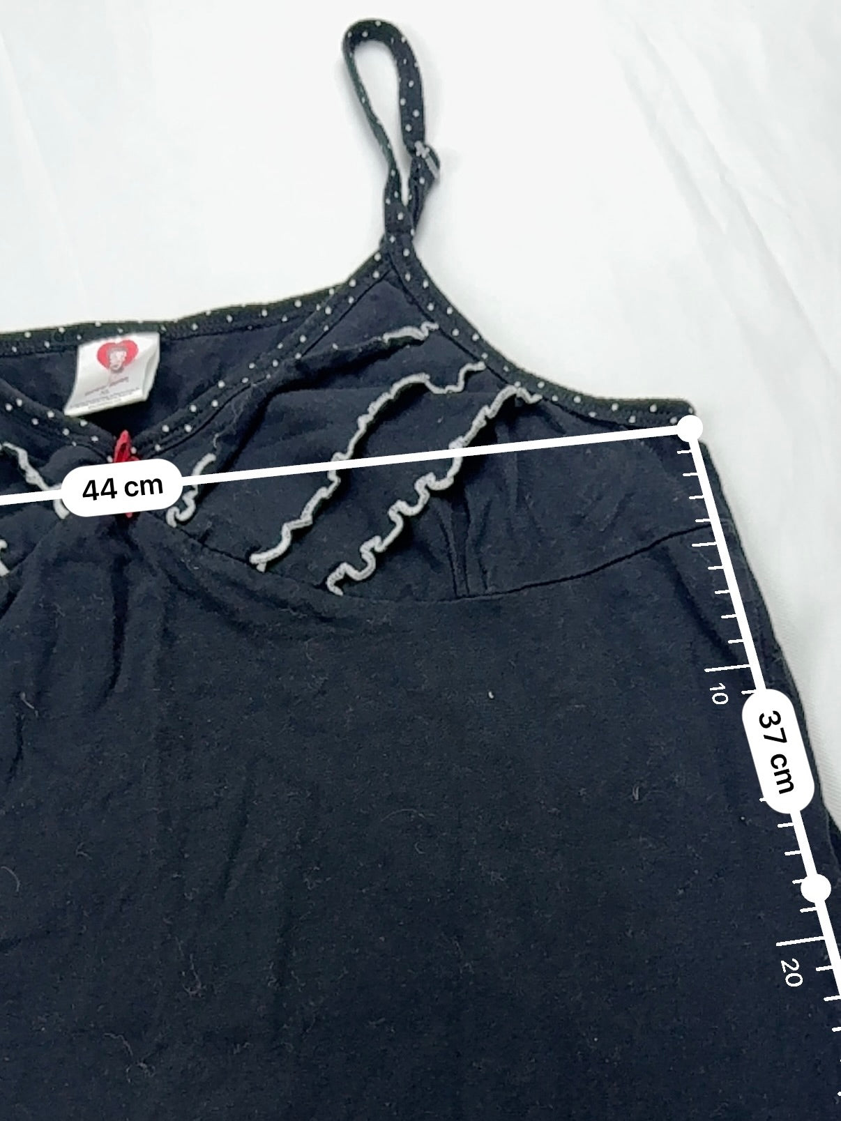 Black cotton logo cami top (XL)