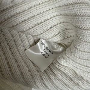 White 100% cotton turtleneck jumper (XS)