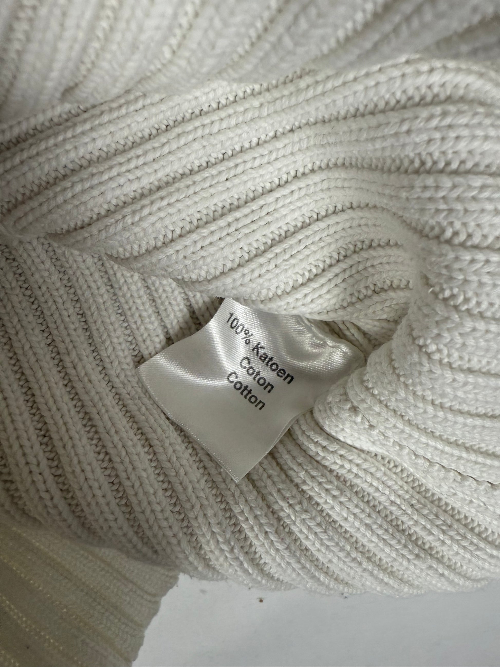 White 100% cotton turtleneck jumper (XS)