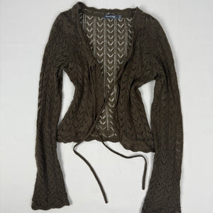 Khaki crochet bolero jumper (S)