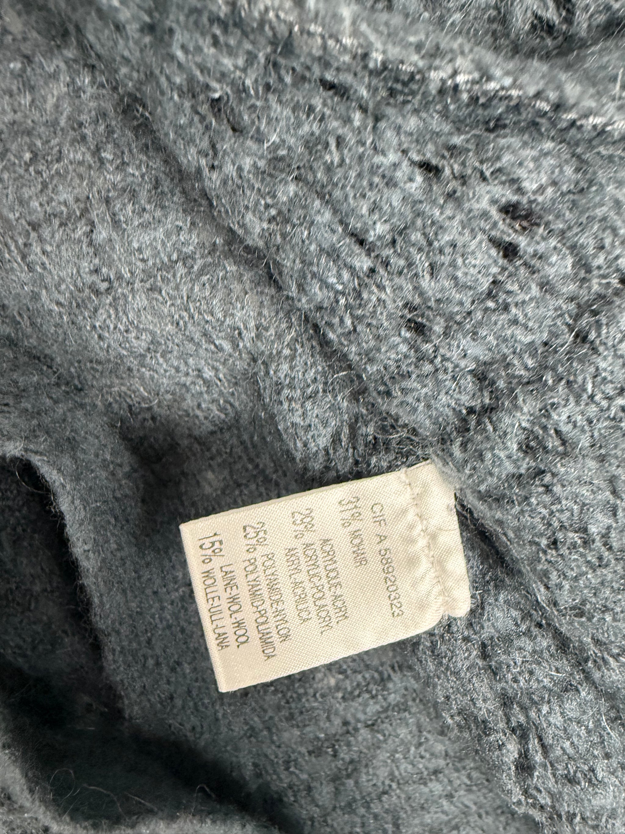 Grey wool & mohair super soft cardigan jumper (XS/S)