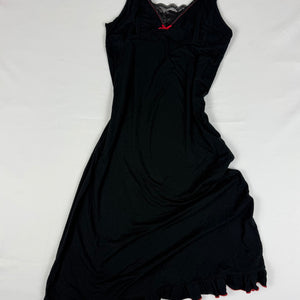 Black & red super soft modal babydoll mini dress (S/M)