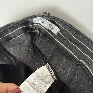 Grey striped low rise super stretchy office flare pants (S/M)