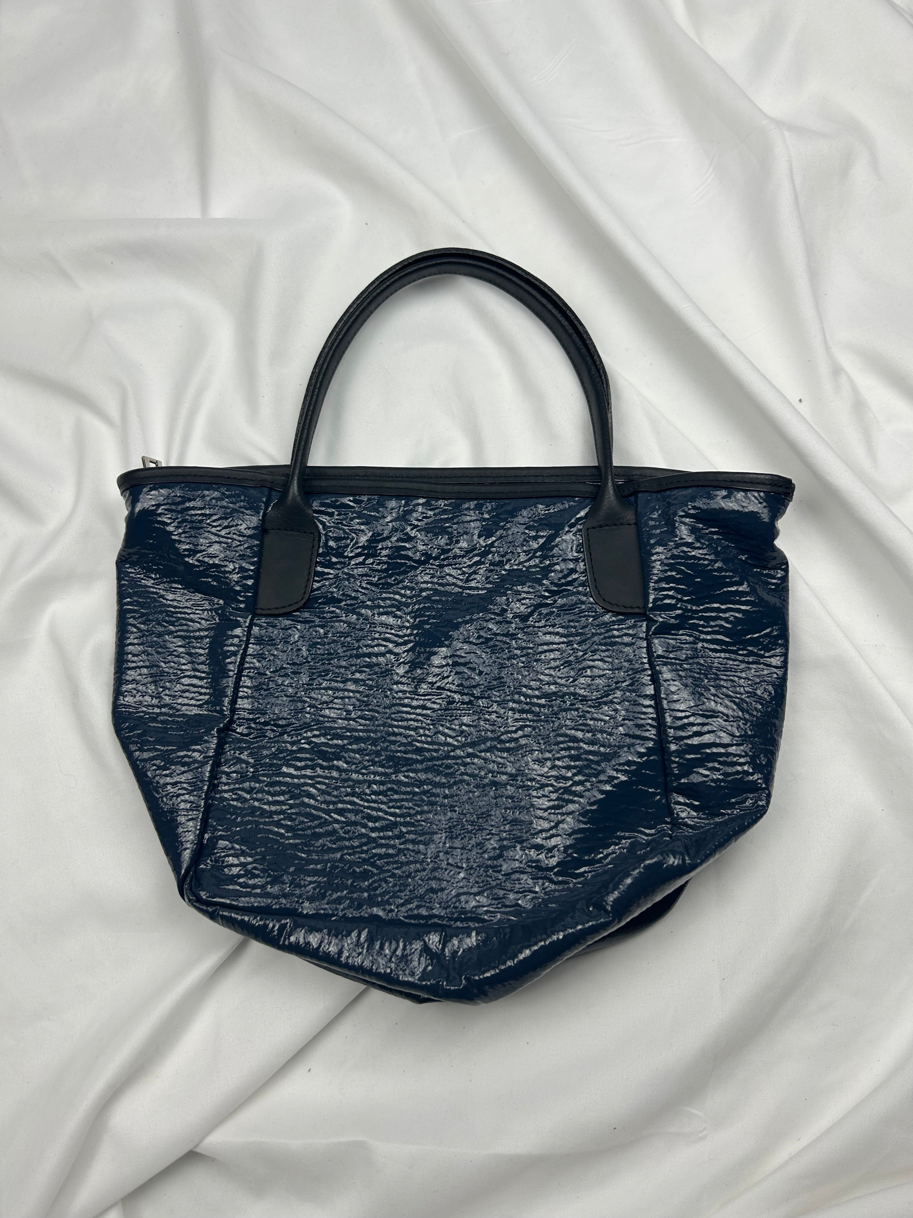 Navy blue handbag