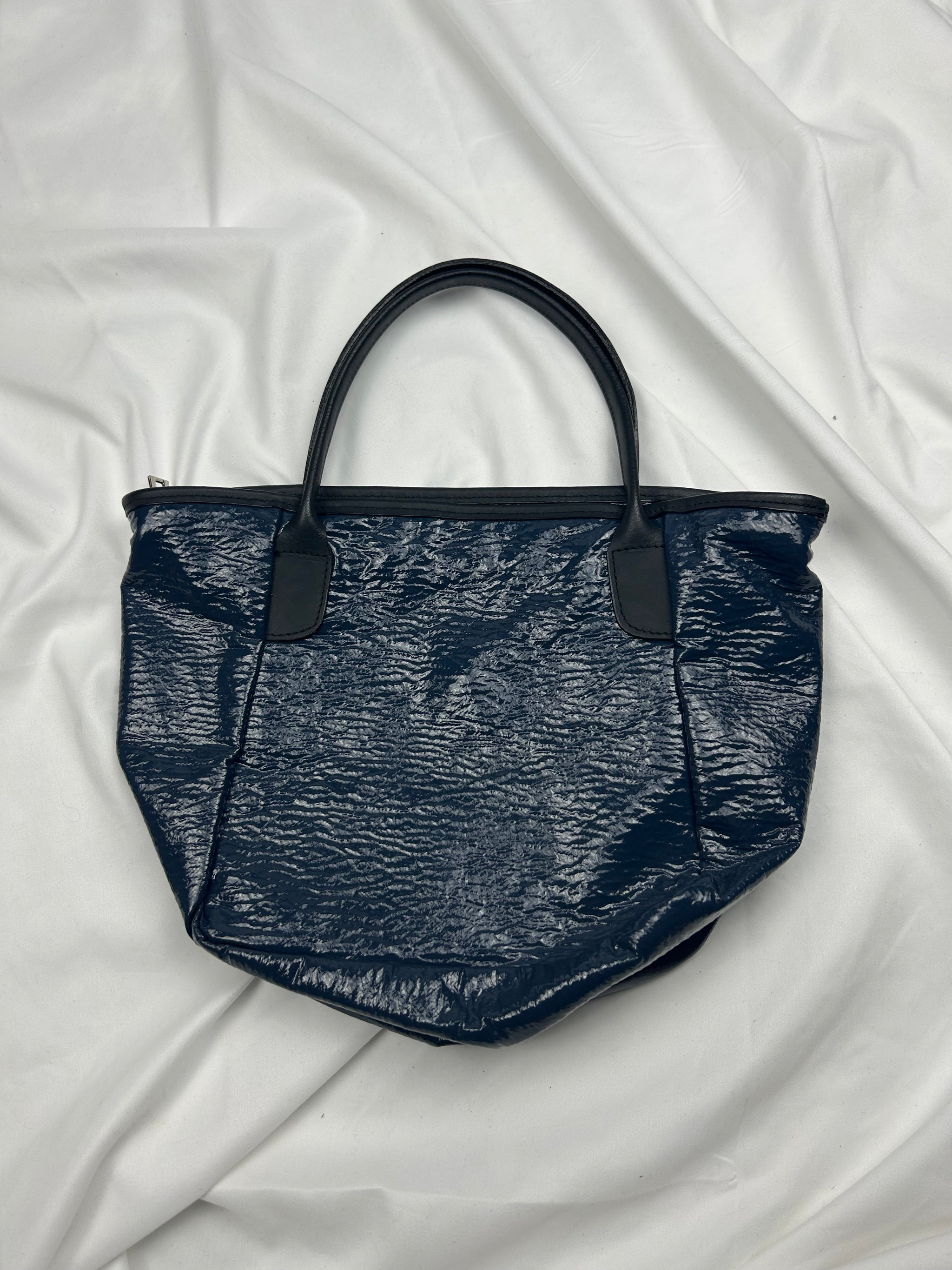 Navy blue handbag
