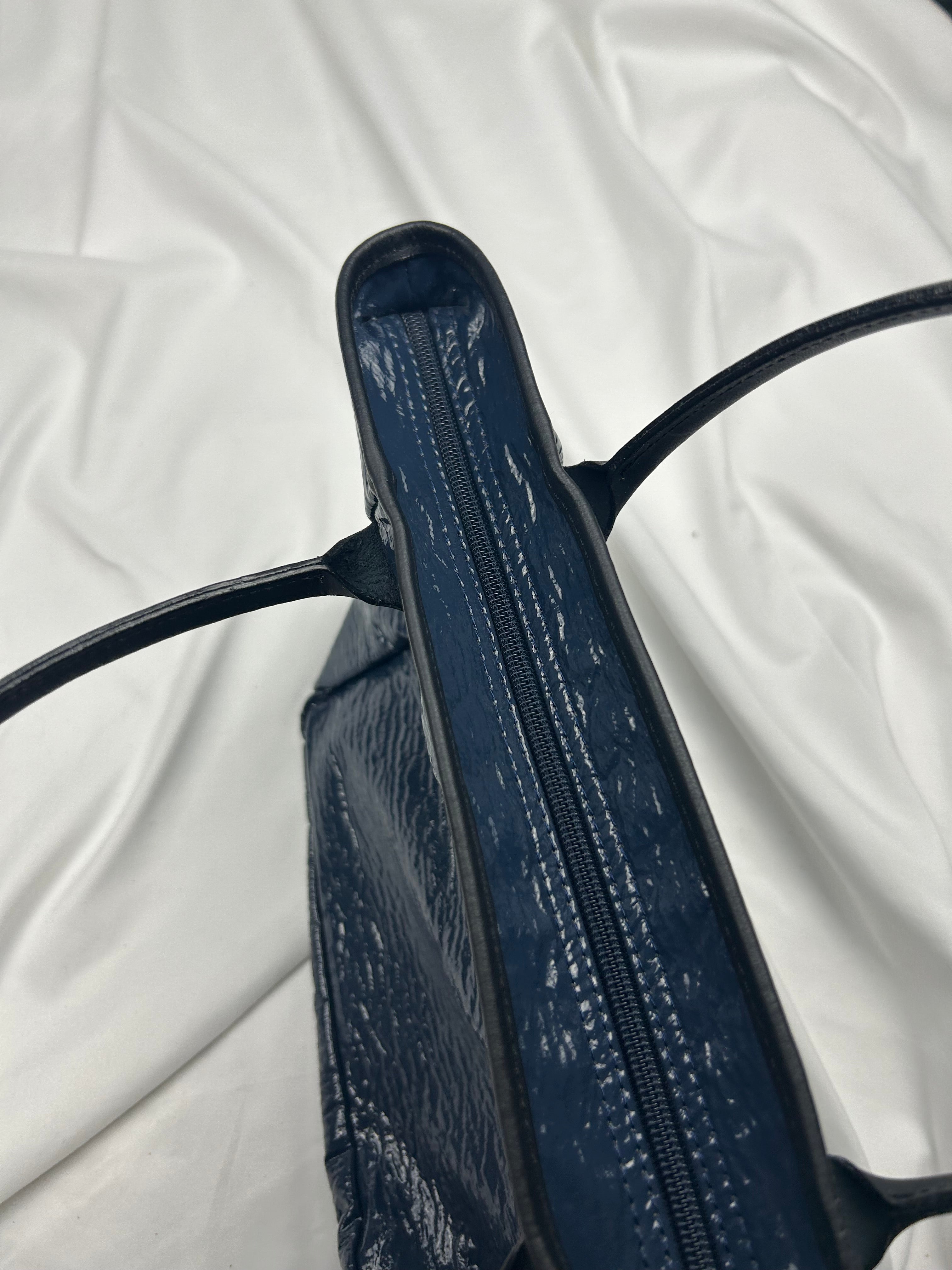 Navy blue handbag