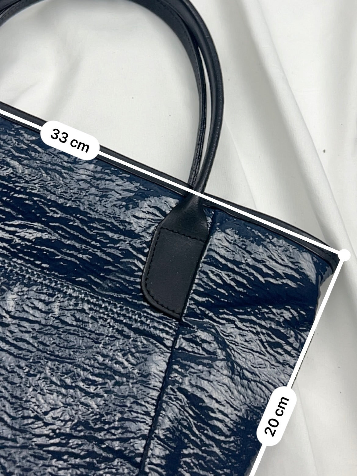 Navy blue handbag