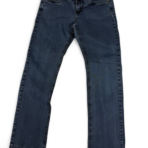 Blue denim stretchy low rise straight legs pants (S/M)