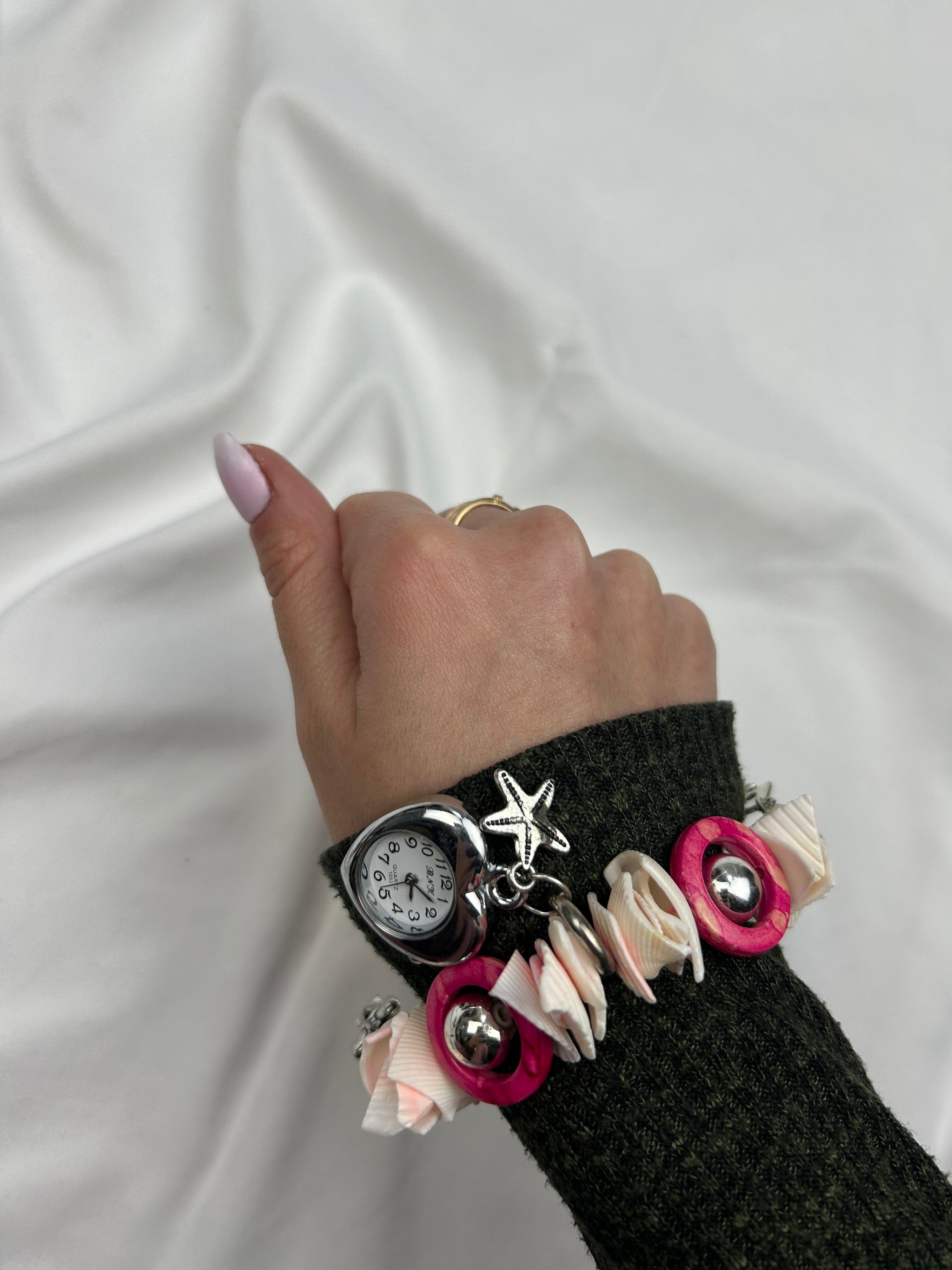Pearls elastic bracelet watch jewelry