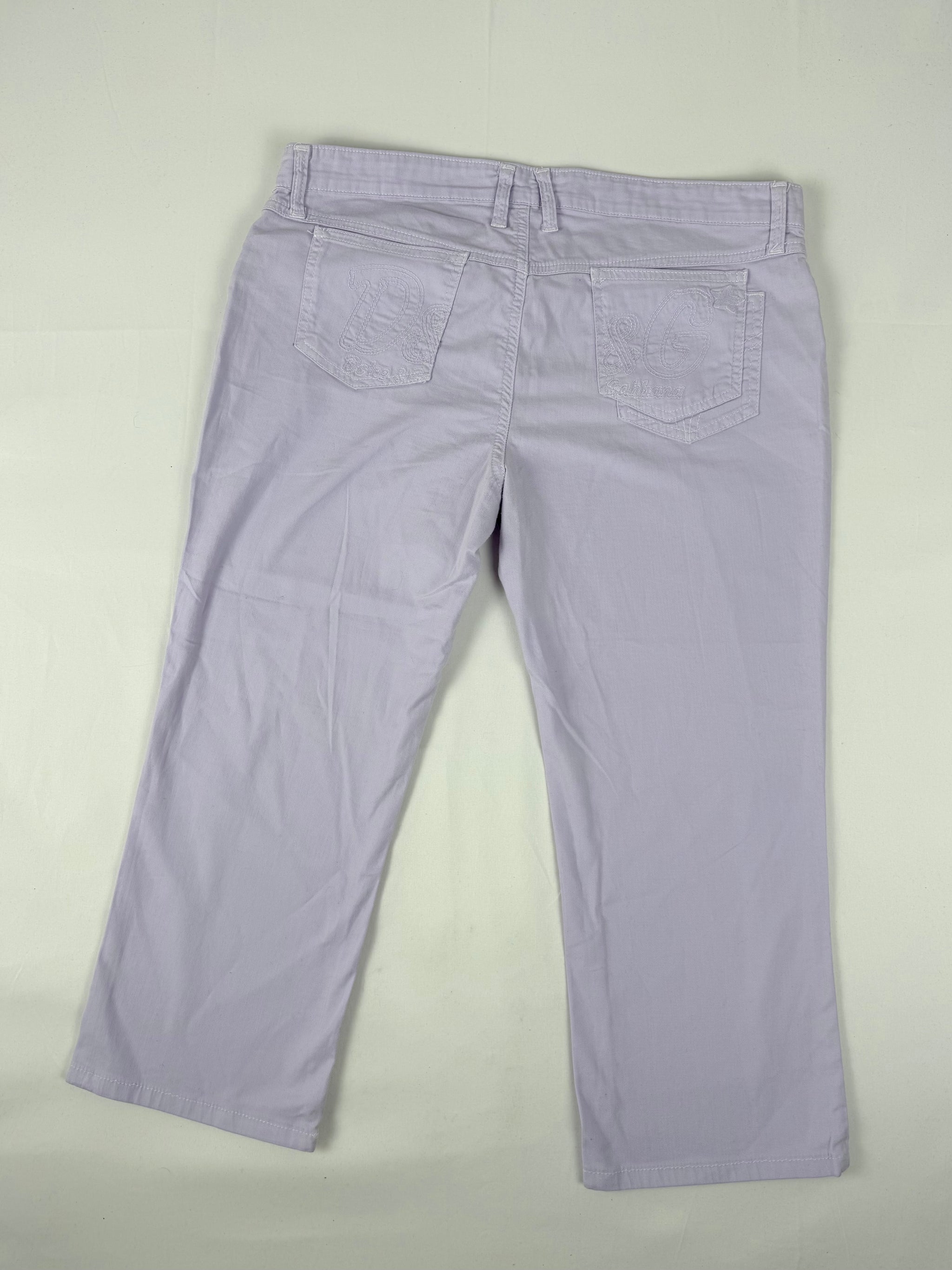 Lilac low waist denim capri pants (XL)