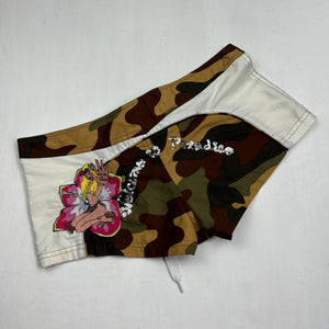 Beachwear lace up low rise mini short (S/M)