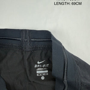Black low rise capri cotton joggers pants (S)