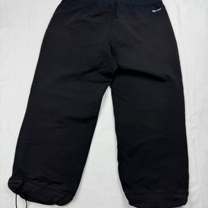 Black low rise capri cotton joggers pants (S)