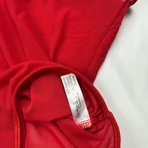 Red mesh see trough body top (S)