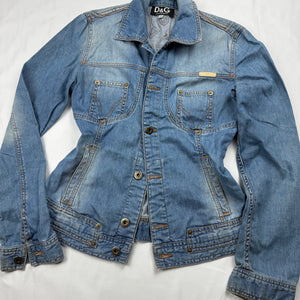 Blue logo denim jacket (XS/S)