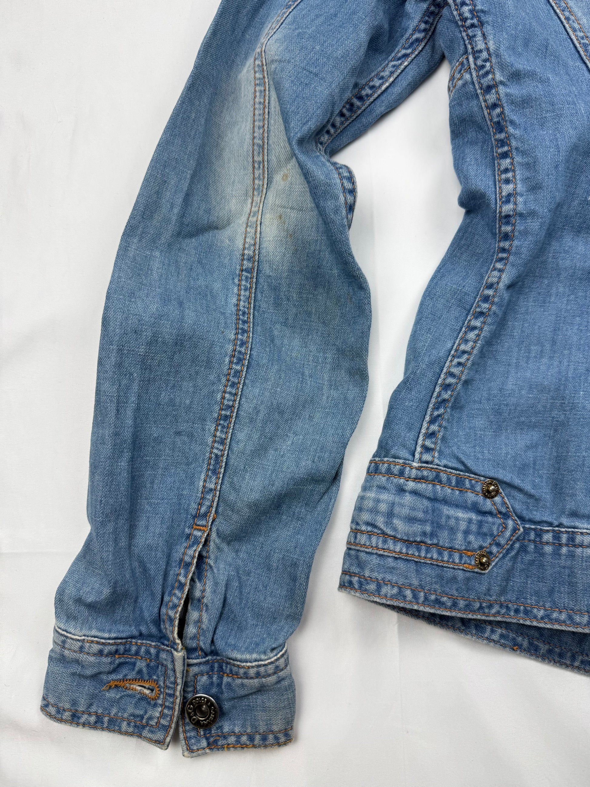 Blue logo denim jacket (XS/S)