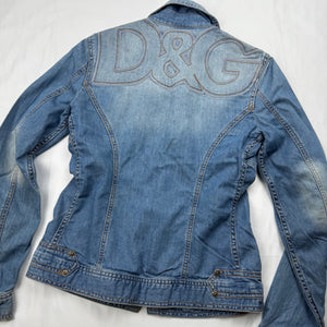 Blue logo denim jacket (XS/S)